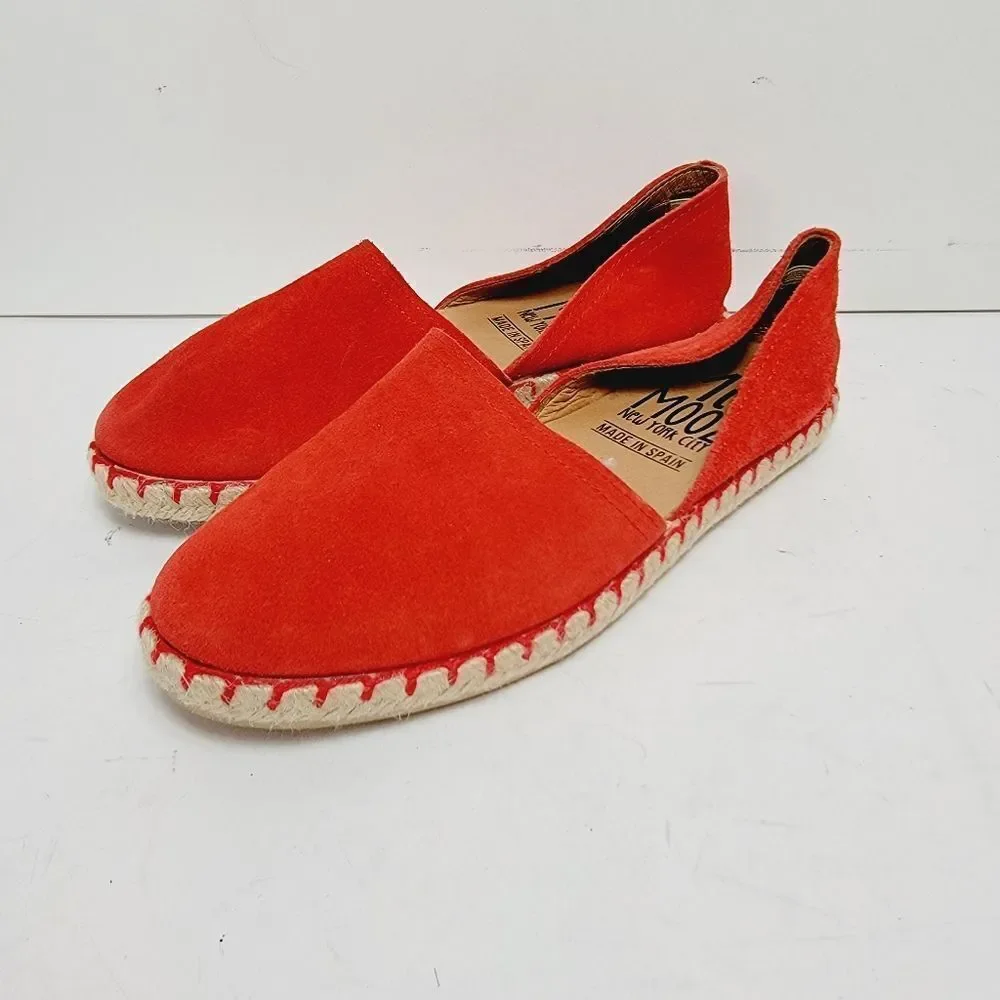 Miz Mooz Carmena Orange Suede Flat Espadrille Size 7 EU37